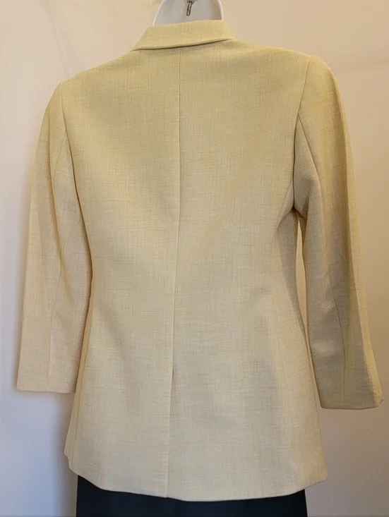 Ann Taylor Yellow 3/4 Sleeve Blazer Jacket Sz: 00P - Picture 2 of 16